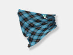 Adult Size Blue Plaid Moisture Wicking Neck and Face Shield