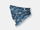 Adult Size Blue Roses Moisture Wicking Neck and Face Shield