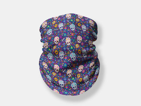 Adult Size Calaveras Moisture Wicking Neck and Face Shield