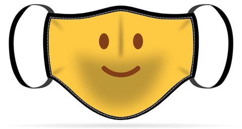 Adult or Child Size Smile Emoji Moisture Wicking Face Mask