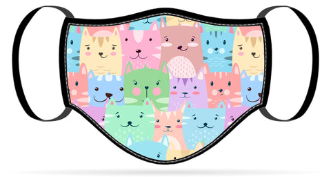 Adult or Child Size Kitty Klub Moisture Wicking Face Mask