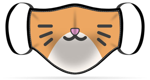 Adult or Child Size Cat Smile Moisture Wicking Face Mask