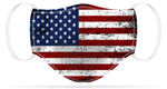 Adult or Child Size Red White and Blue Moisture Wicking Face Mask